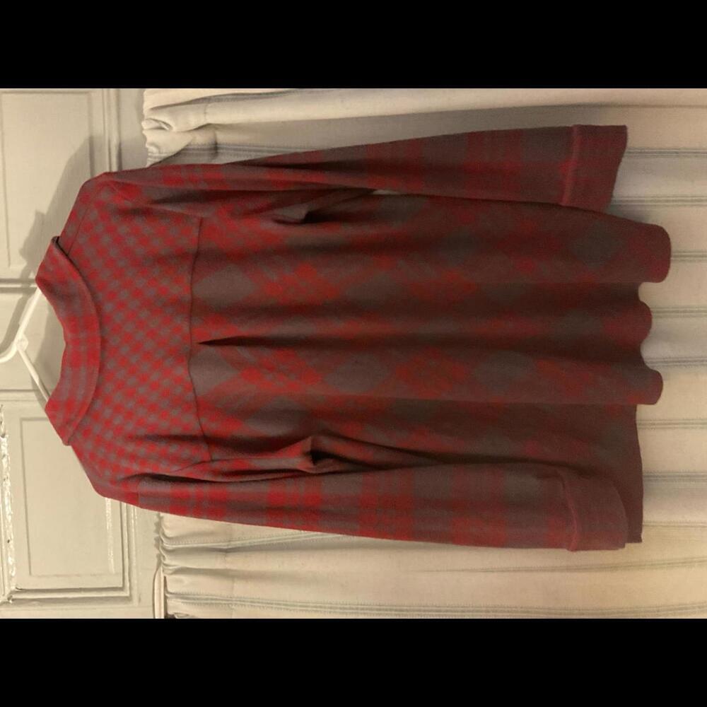 Soft Surroundings Red And Gray Button Up Plaid Tu… - image 6